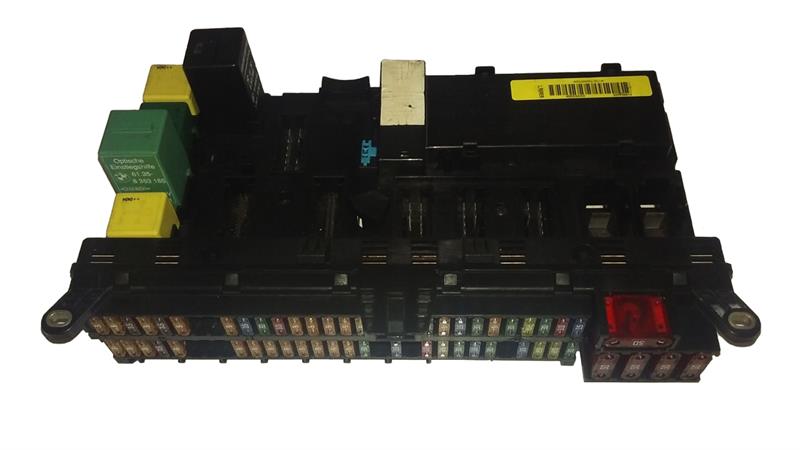 Range Rover fuse box with multiple fuses and relays for vehicle electrical system protection