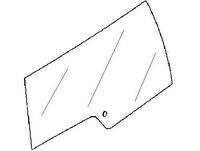 LR3 Gate Glass replacement part for vehicle door with clear glass and mounting hole