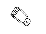 Range Rover seat belt replacement part black buckle component for vehicle safety