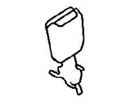 LR4 Seat Belt Buckle replacement part for LR3 and LR4 vehicles