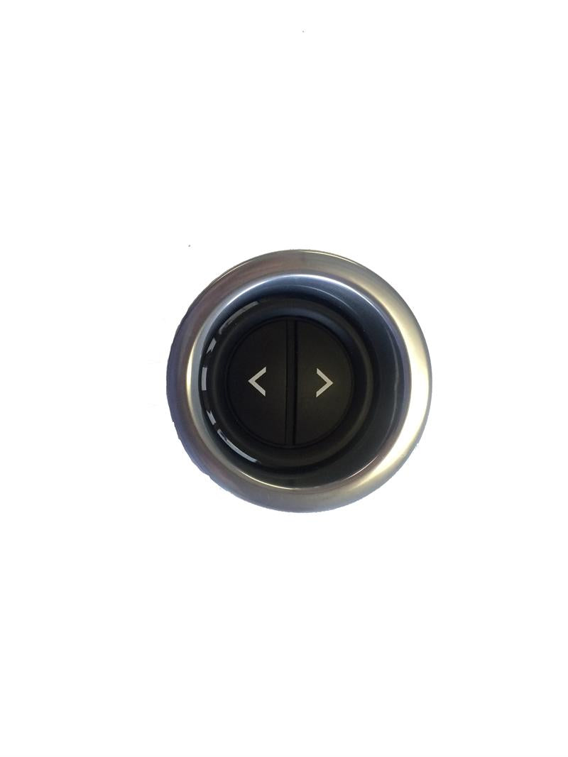 Range Rover Glovebox Switch with dual arrow buttons and metallic outer ring for vehicle control