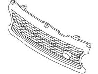 Range Rover grille replacement part featuring horizontal slat design for front vehicle installation