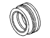 Black and white line drawing of a harmonic balancer for LR3 and LR4 parts