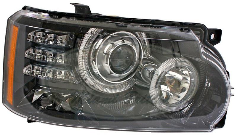 Range Rover headlight assembly with clear lens and LED lights for vehicle replacement