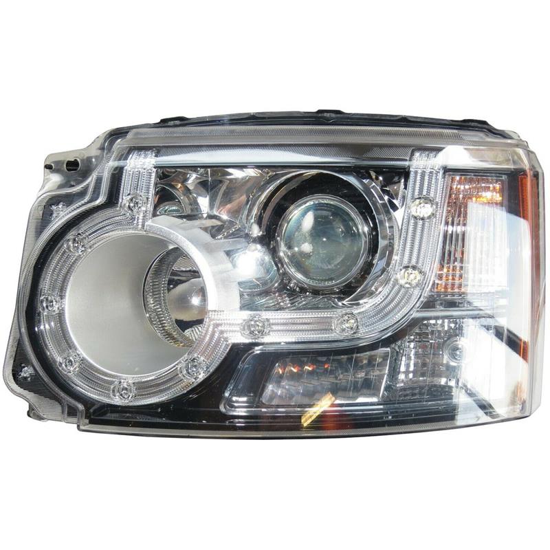 Land Rover LR3 LR4 headlight replacement part with clear lens and integrated turn signal