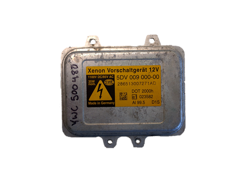 Range Rover HID Ballast Module with metal casing and yellow label for Xenon headlights