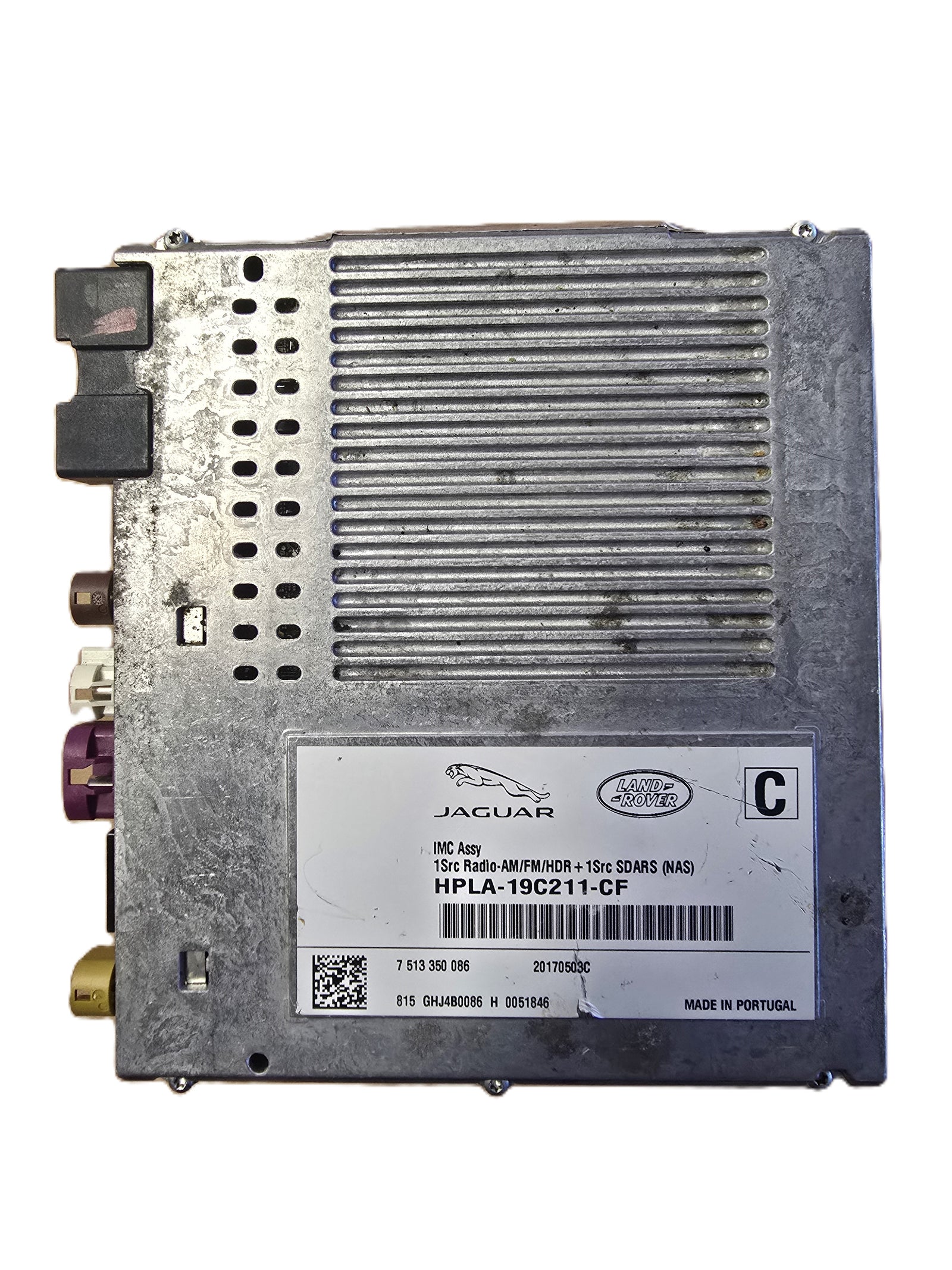 Jaguar Radio Receiver HPLA-19C211-CF with metal casing and connector ports