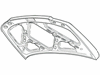 2002-2005 Freelander hood replacement part showing the frame structure for vehicle repair