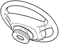 Black and white sketch of 2003-2004 Discovery II steering wheel part by Discovery