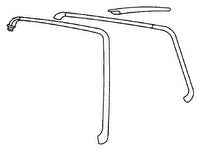 2003-2005 Freelander 2 Door Roof Rack metal bars and mounting components for vehicle