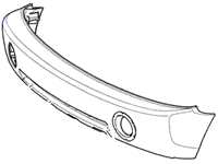 2003 Range Rover front bumper OEM replacement part in white for authentic Range Rover repair