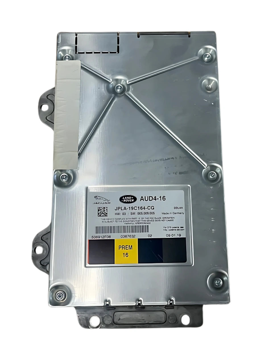 Roverland Parts Range Rover Parts Audio Amplifier metal unit with label and mounting points