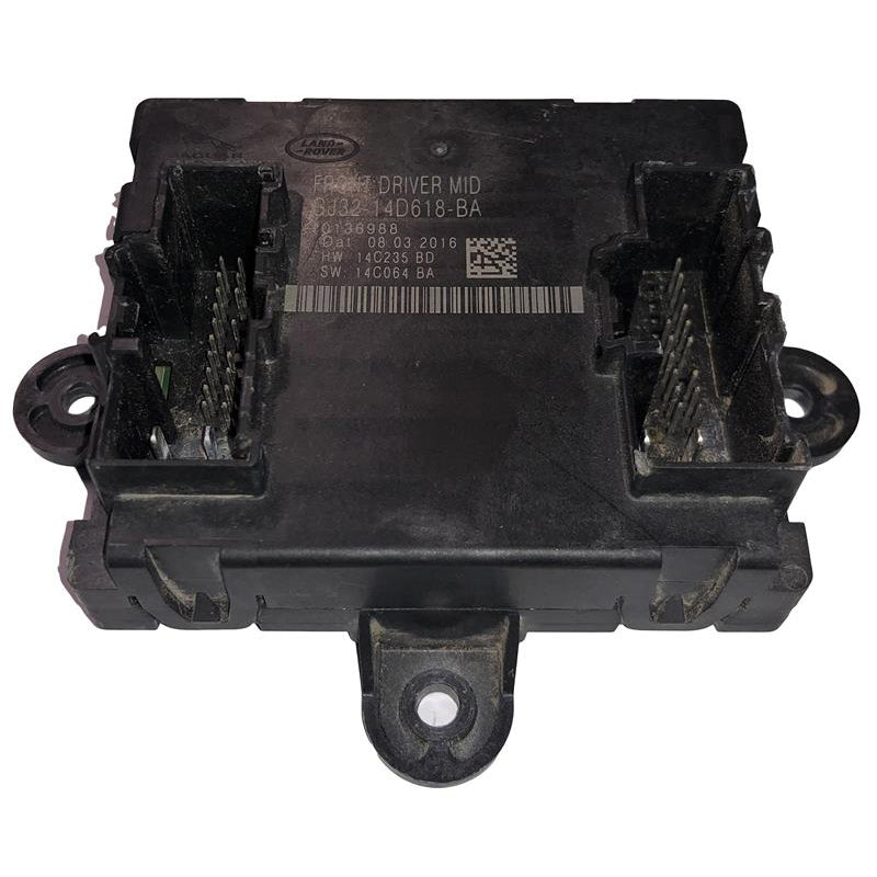 Land Rover Evoque Parts black electronic module used as Door Control unit for vehicle doors