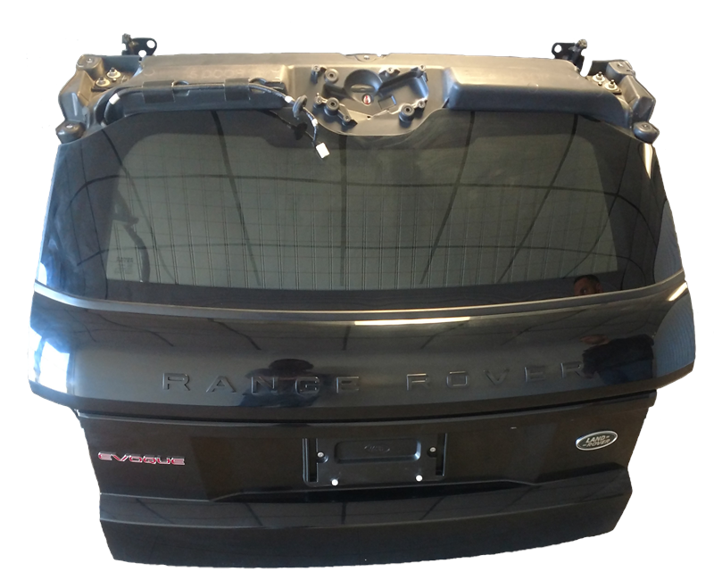 Black rear tailgate door for Evoque Range Rover with tinted window and Land Rover badge