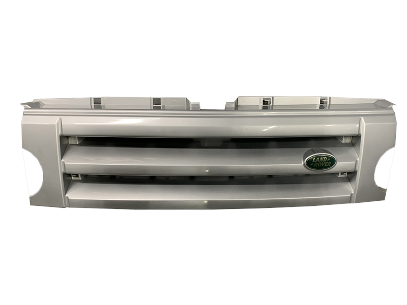 Silver front grille LR3 Land Rover replacement part with Land Rover emblem
