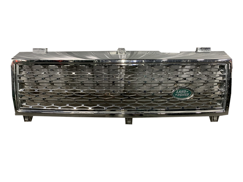 Chrome Land Rover front grille replacement part for Range Rover vehicles with mesh design