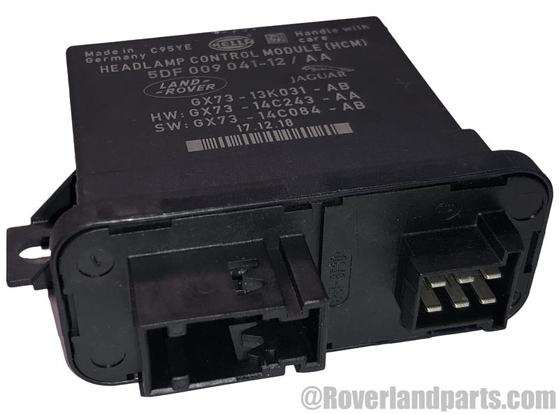 Land Rover Discovery Sport headlamp control module part with electrical connectors black casing
