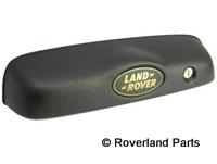 Freelander Parts Land Rover Lock Cover in black with Land Rover logo