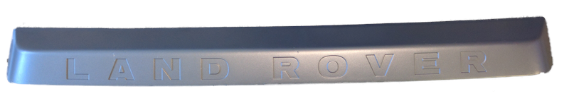 LR2 Parts Lock Cover for Land Rover with embossed LAND ROVER lettering in gray