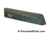 LR3 Lock part for Land Rover vehicle with green Land Rover logo on dark green component