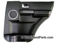 Black LR3 Door Panel for LR3 vehicle with speaker cutout and handle area