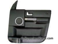 Black LR3 Door Panel replacement part with handle and speaker area for LR3 and LR4 vehicles