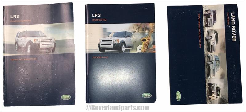 Land Rover LR3 and LR4 Owner&#39;s Manual booklets for vehicle system and maintenance