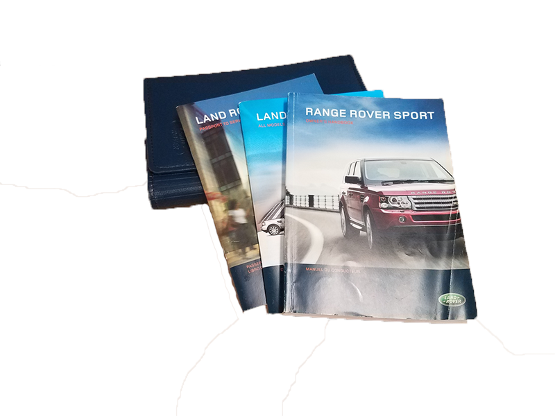 Range Rover Owners Manual and guides for Range Rover Sport and Land Rover models with protective case