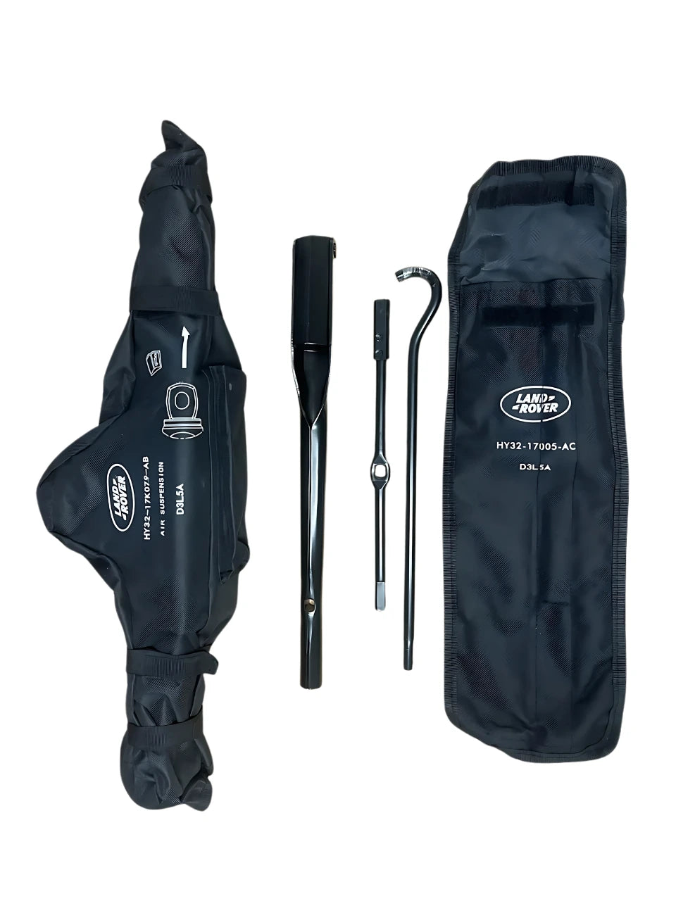Roverland Parts Range Rover Tire Jack and Lug Wrench Kit with black tools and carrying case