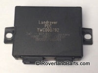 Discovery Parts black electronic module component labeled Landrover with Parking Aid function