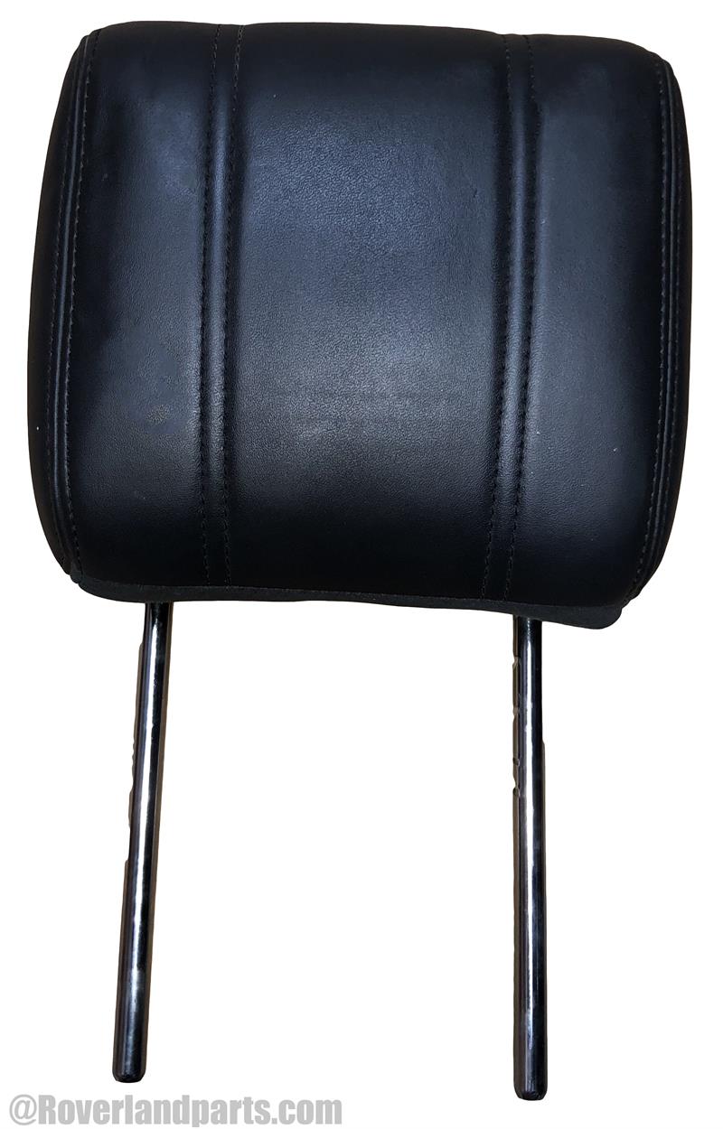 Black leather Range Rover parts seat headrest with metal support rods for Land Rover vehicles