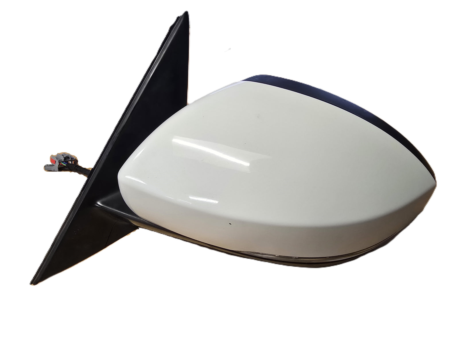 Roverland Parts Left Door Mirror in White with Integrated Turn Signal Lights for Vehicles