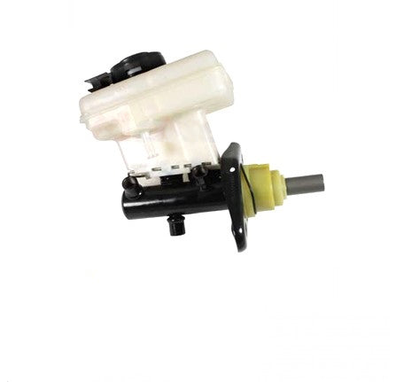 LR2 Parts Master Cylinder with white fluid reservoir and black mounting base for vehicle braking system
