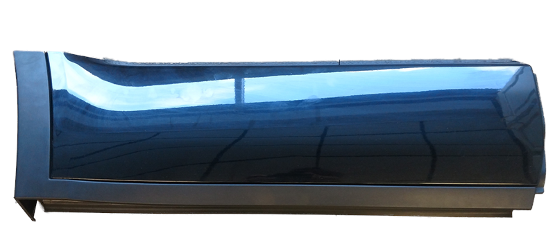 Black Evoque Parts car door panel with smooth exterior surface molding