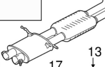 Range Rover muffler part detailed diagram showing exhaust system component