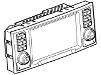Range Rover navigation system unit part with screen and control buttons for vehicle integration