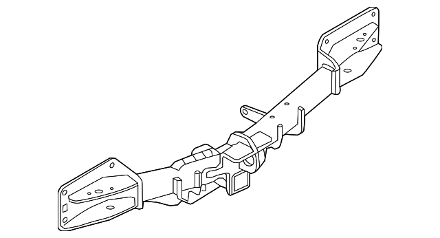 Range Rover Factory Trailer Hitch Assembly rear crossmember with mounting plates for towing