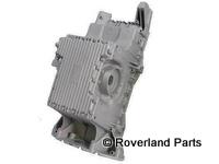OEM Range Rover HSE oil pan in gray metal for engine protection and efficient oil storage