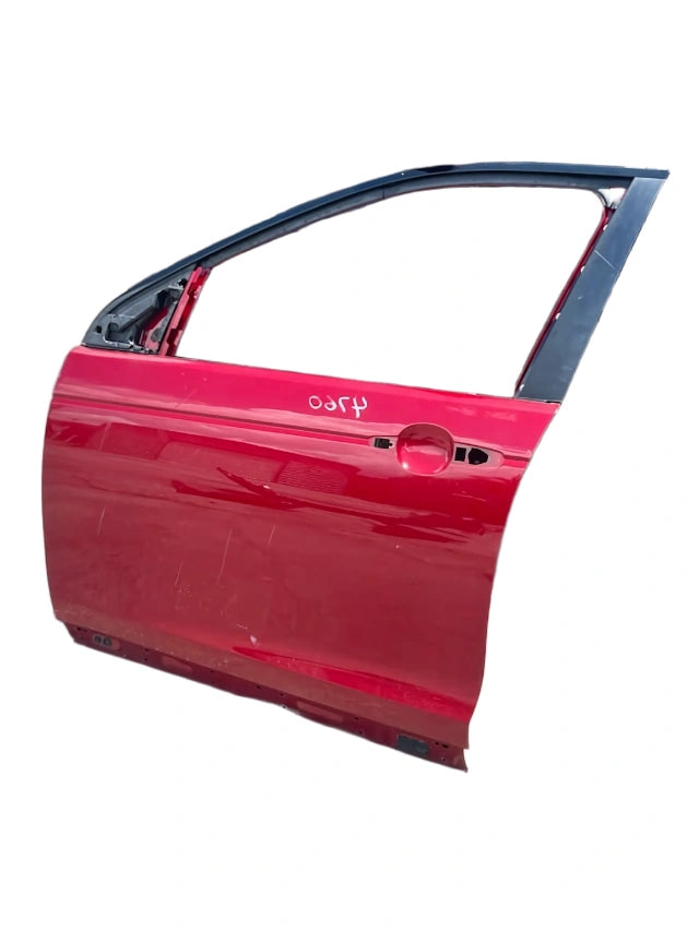 Roverland Parts red Right Front Door exterior car door panel with handle opening used replacement