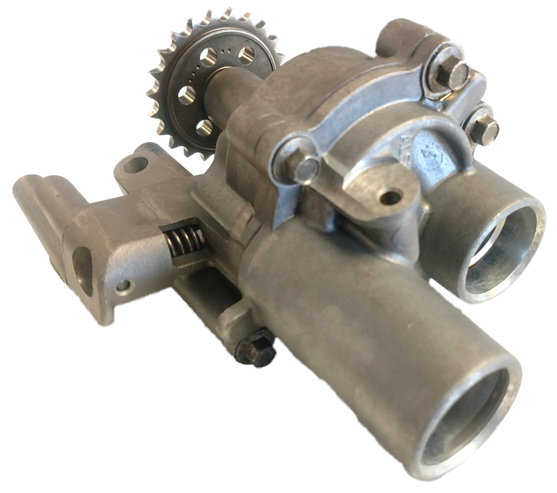 Range Rover parts oil pump made of metal with gear and mounting points