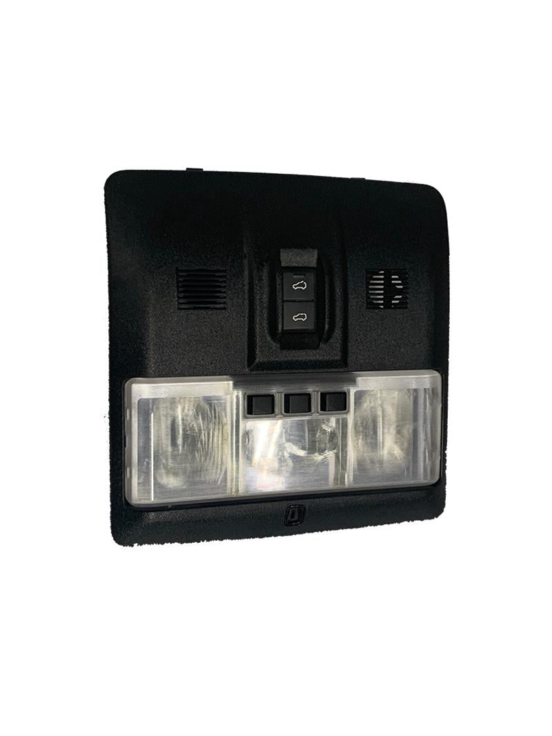 Black Range Rover Parts Overhead Console with built-in lights and control buttons