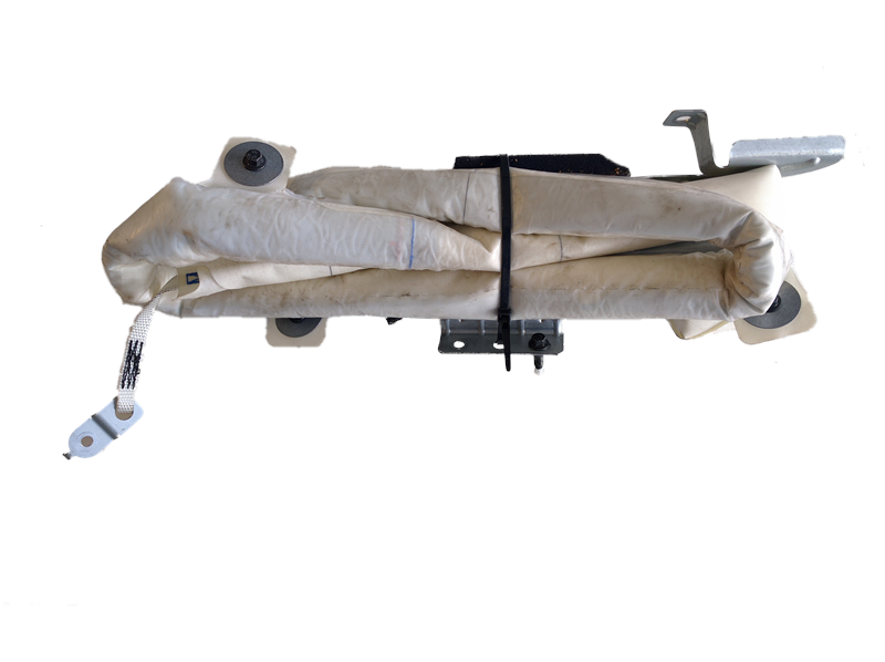 LR2 Parts Overhead Curtain Airbag module folded with mounting brackets and connectors