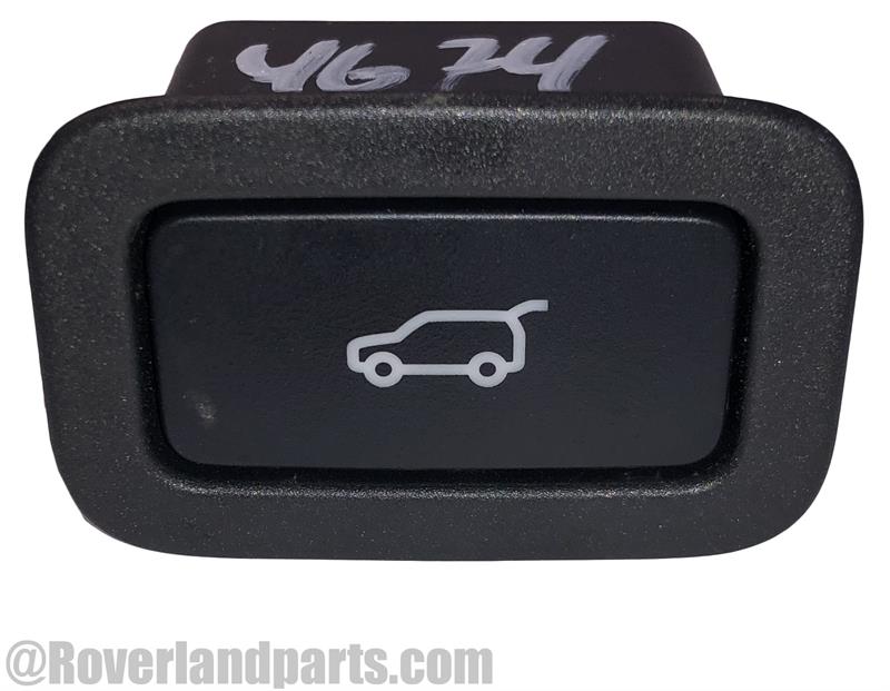 Land Rover Velar Parts Hatch Release button with car hatch icon in black plastic housing