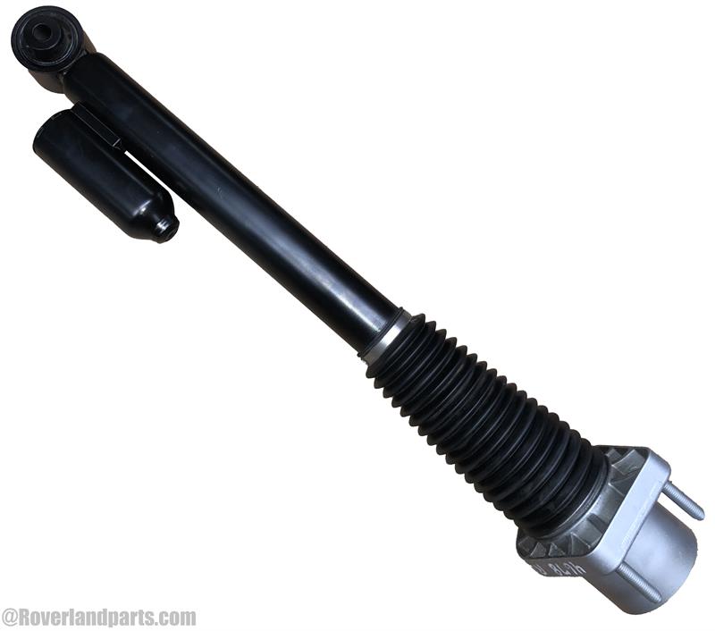 Land Rover Range Rover Parts black shock absorber with protective boot and mounting components