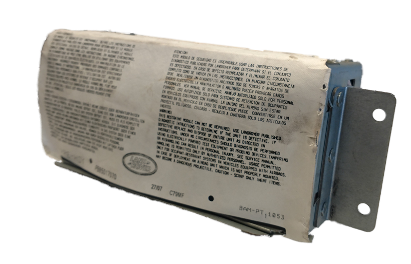 LR3 LR4 Parts replacement passenger side airbag module with warning label and mounting bracket