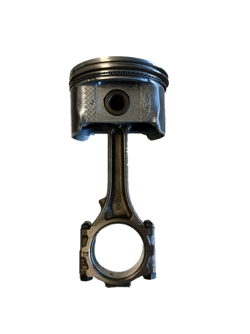 Metal piston for LR3 and LR4 parts with connecting rod and detailed surface design