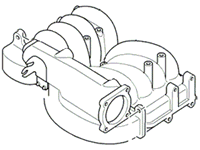 Range Rover Plenum intake manifold part for engine air distribution