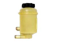 LR2 Parts Power Steering Reservoir in durable plastic with black cap and hose connections