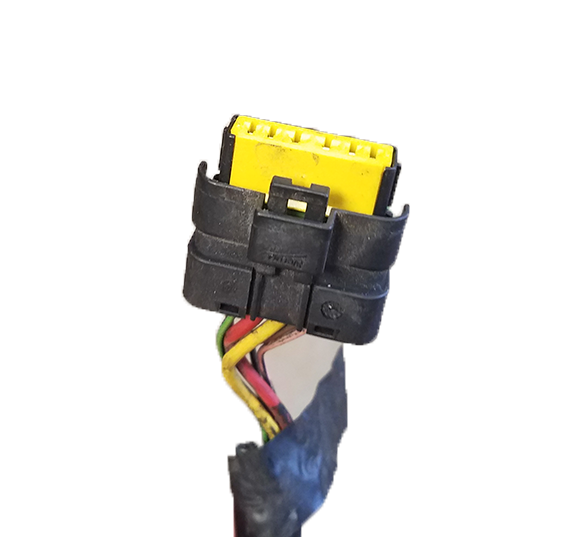 Pump Pigtail LR2 part with yellow connector and multicolored wires for electrical connections