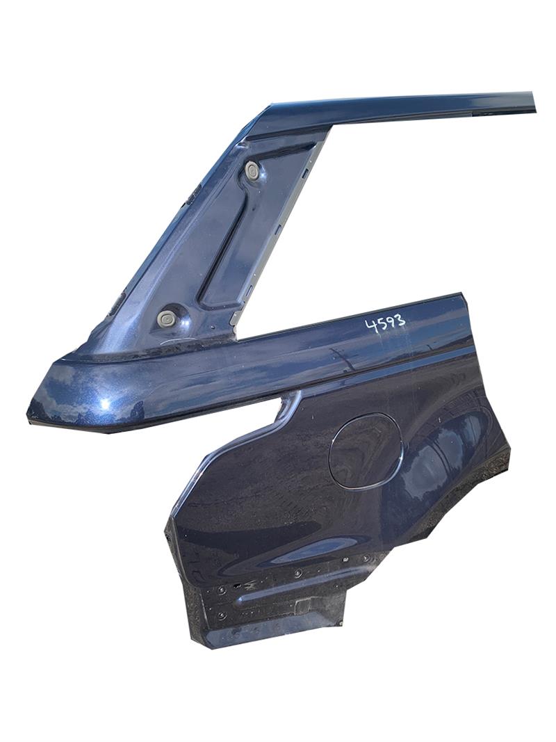 Range Rover dark blue Quarter Panel replacement part with fuel door cutout and mounting points